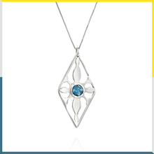 Load image into Gallery viewer, Rhombus with Blue Topaz