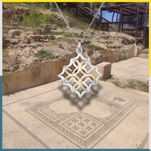Load image into Gallery viewer, Rhombus with Golden Cross Shape