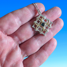Load image into Gallery viewer, Rhombus with Gold and Blue Topaz stone