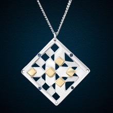 Load image into Gallery viewer, Rhombus with Golden squares