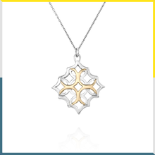 Load image into Gallery viewer, Rhombus with Golden Cross Shape