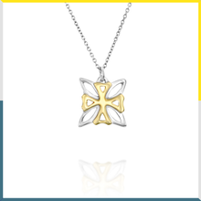 Load image into Gallery viewer, Square shape flower with Golden Cross