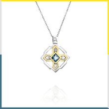 Load image into Gallery viewer, Rhombus with pointed edges Golden Cross